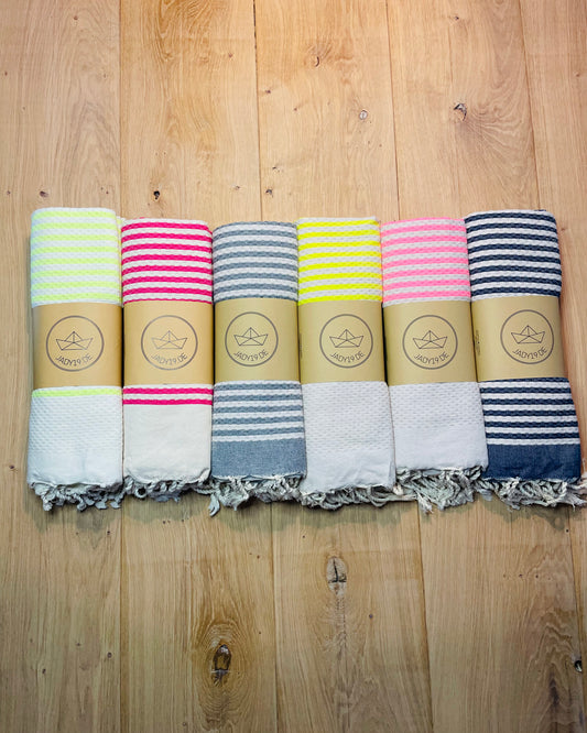 Miss Sunshine - Neongelb gestreift